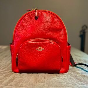 Coach Court Backpack in Red